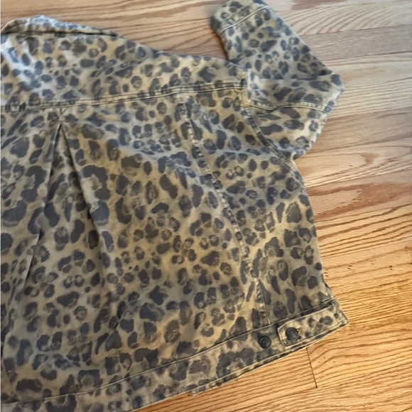 FREE PEOPLE We The Free Opal Swing Printed Denim Jacket - Leopard X-SMALL - Picture 13 of 13